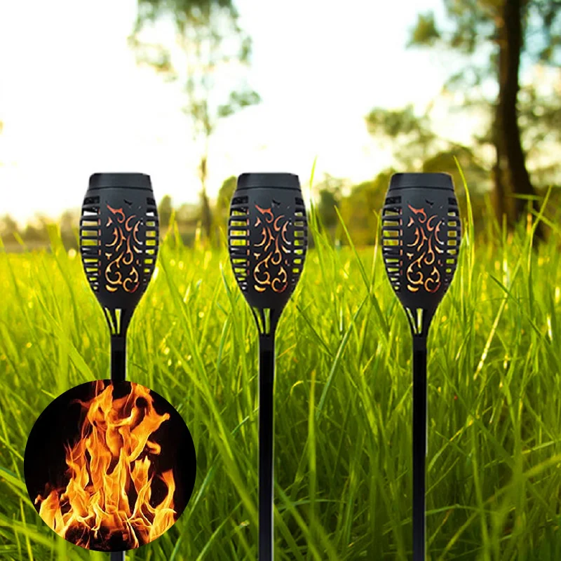 

33LED Christmas Outdoor Solar Lights Waterproof Flame Lamp For Garden Courtyard Balcony Decoration Landscape Home Lawn Path