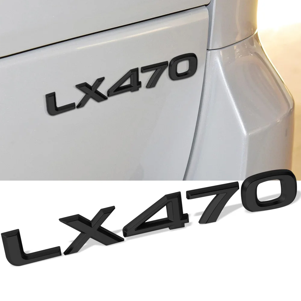 

Black LX470 Emblem Car Fender Rear Trunk Sticker For Lexus Es300h UX300e 2019 2020 Ls CT NX UX RX LM AutoTail Original Plate