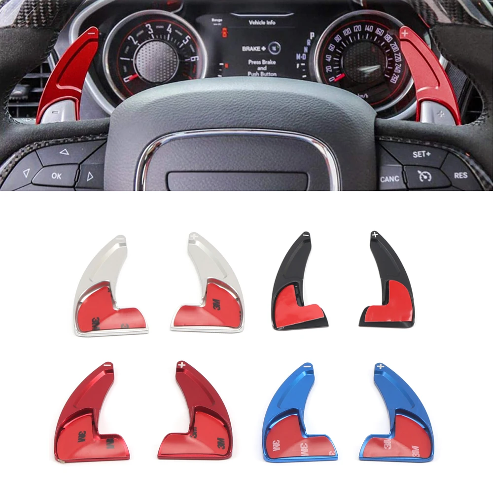 

SRT исключен! Для Dodge Challenger 2015-2020 Цветной алюминиевый руль DSG сдвиг весло расширение Shifters