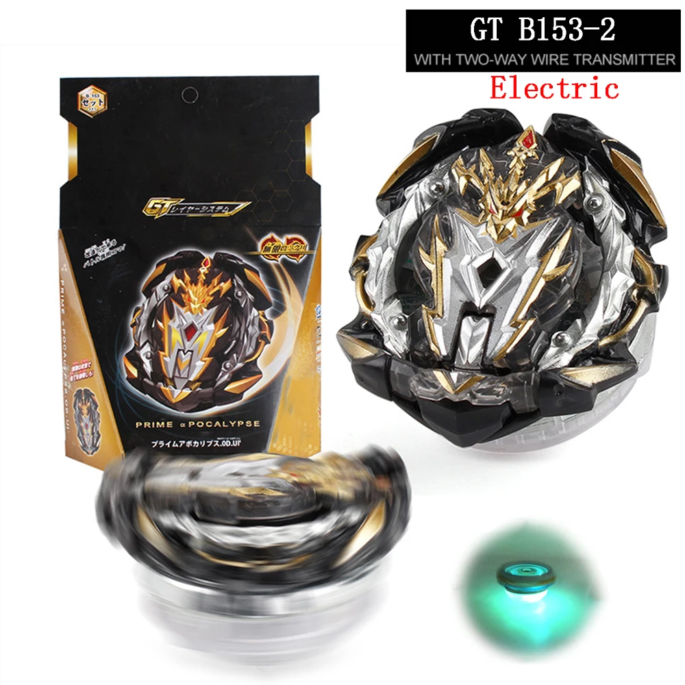 

Electric Beybleyd Balblade Burst GT Series Metal Fusion Gyro Toys B153-2 with Two-way Launcher and LED Light Children's Gift