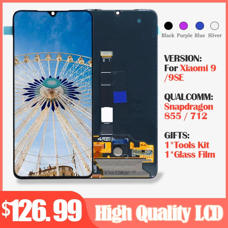 ЖК дисплей AMOLED 6 39 дюйма для Xiaomi Mi 9 Mi9 xiaomi SE + сенсорный экран дигитайзер в сборе