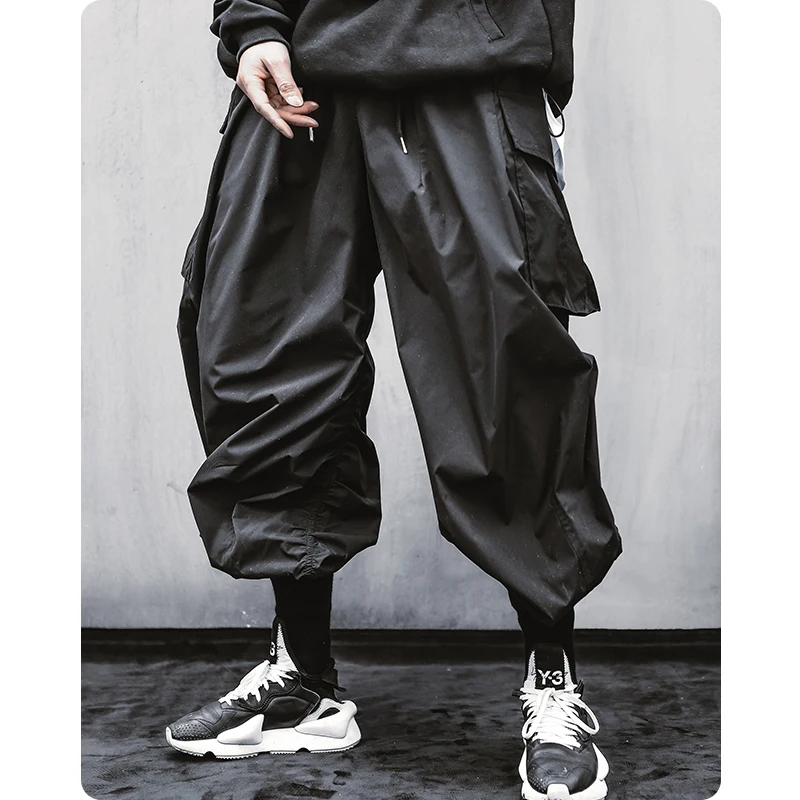 

Bunched Ninja Cargo Pants functional Multi Pocket overalls casual Safari Style Hip hop Men's clothes Harajuku streetwear Jogger