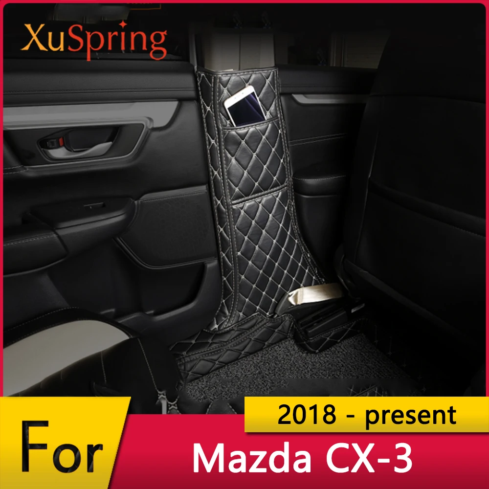 

Car B Pillar Anti-kick Mat Protective Pad Cushion Case Cover TrimAccessories For Mazda CX-3 CX3 2018 2019 2020 2021 2022