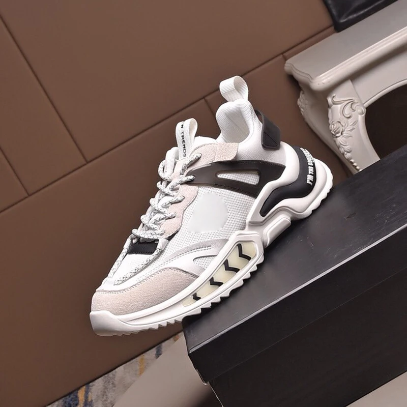 

Luxury Brand Leather Sneakers 2021 Men's Running Shoes Mountaineering Travel Sneakers