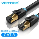 Патчкорд CAT 8, Vention, RJ45, для сетей Ethernet, SFTP, 40 Гбитс, с позолотой контактов, для роутеров, модемов