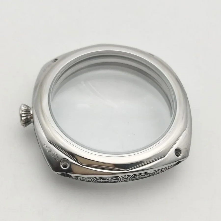 

47mm Carved 316L 1.85inch watch case for ETA 6497/6498, Seagull ST3600 movement