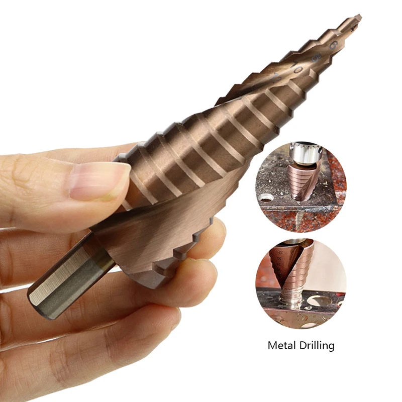 

Metal Drill 4-12/20/32mm Step Drill Bit HSS CO High Speed Steel Cone Cobalt Drill Bits Tool Set Hole Cutter For Stainless Steel