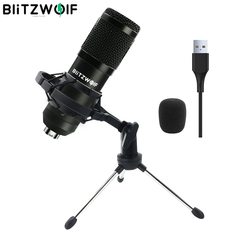 BlitzWolf BW-CM USB 48KH/24Bit конденсатор Запись микрофон профессиональных конденсаторных