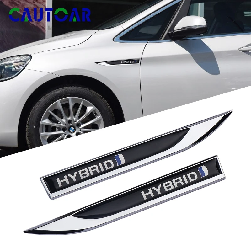 Автомобильный Стайлинг 2 шт. Новый 3D металлический Гибридный автомобильный