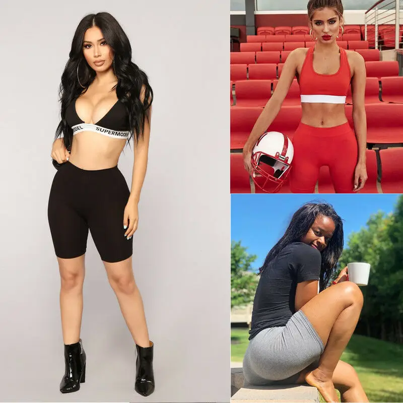 Женские шорты для фитнеса s быстросохнущие облегающие с высокой талией черные