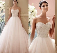 hot sale 2015 princess wedding dresses beading tank bridal dress luxury trulle bride gown vestido de novia