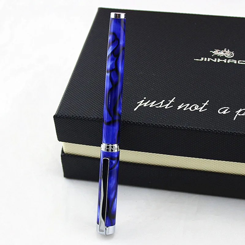 Jinhao 155 Роскошная ослепляющая синяя перьевая ручка высококачественные