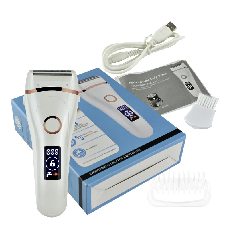 Новый USB зарядка леди бритва светодиодный ЖК-дисплей зачистки Эпилятор