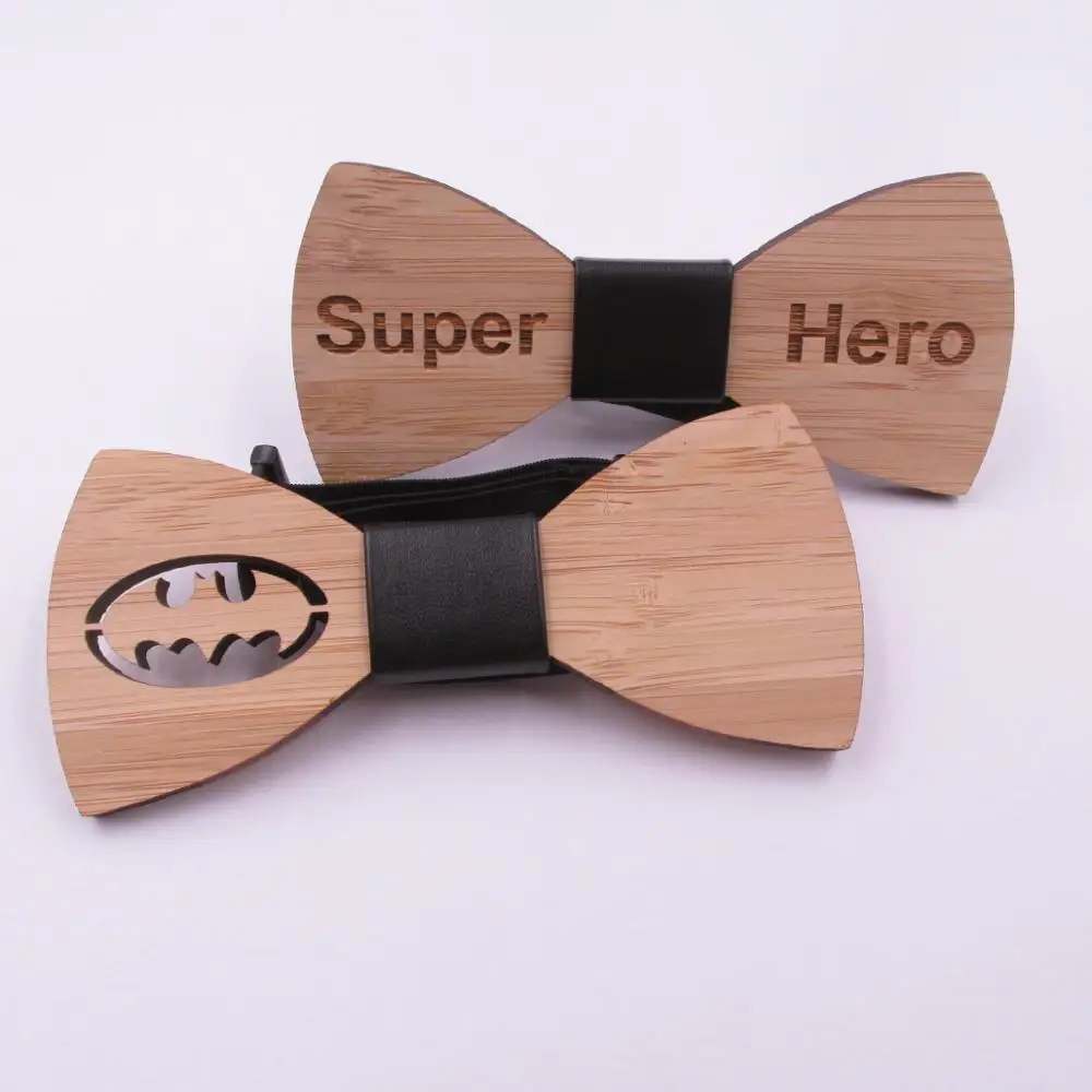Деревянный модный галстук-бабочка летучая мышь мужские аксессуары Суперстиль