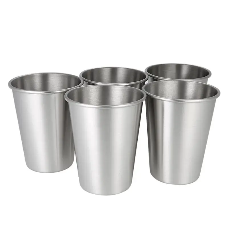 5 штук кружка из нержавеющей стали чашка Штабелируемая 350 мл|Кружки| |
