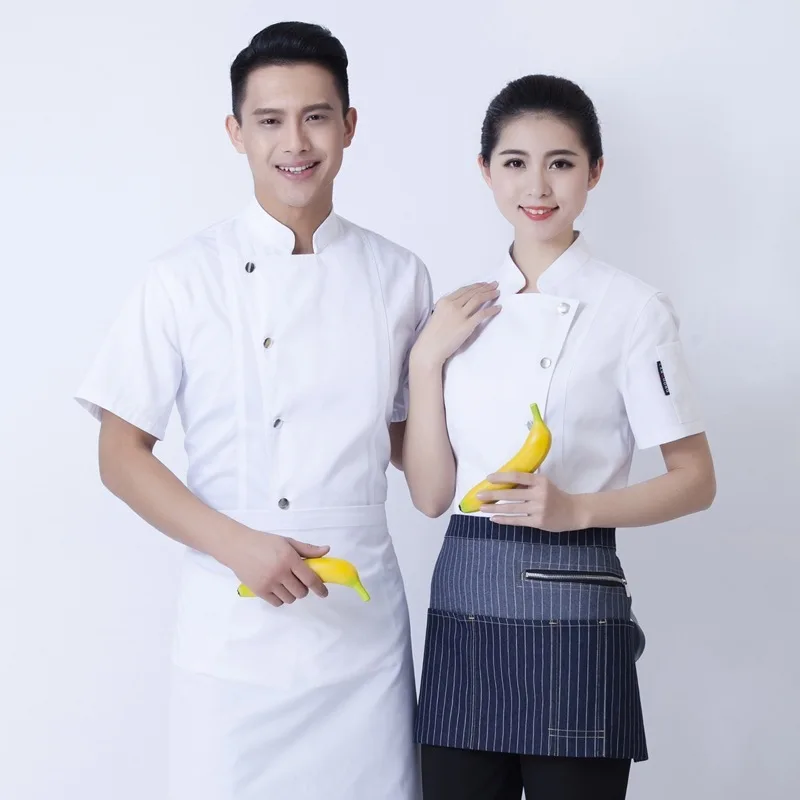 

Summer Blue Black Chinese Restaurant Chinese Style Clothes Clothes Men And Women Breathe Freely In The Kitchen