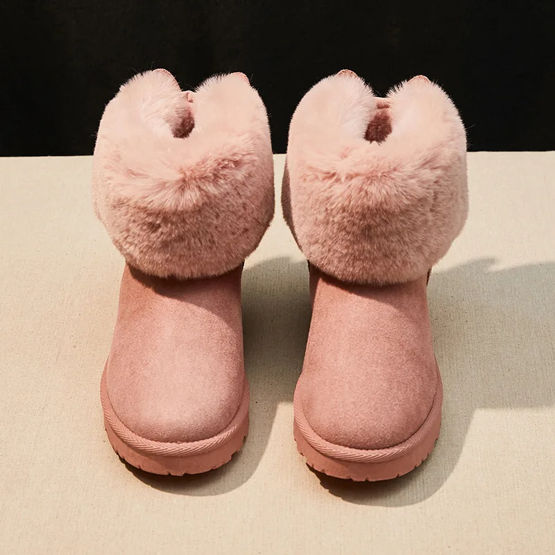 

Snow Boots Women 2021 Winter Thickening and Cotton Snow Boots Cartoon Rabbit Ears Cotton Shoes Non-slip Warm Boots Women