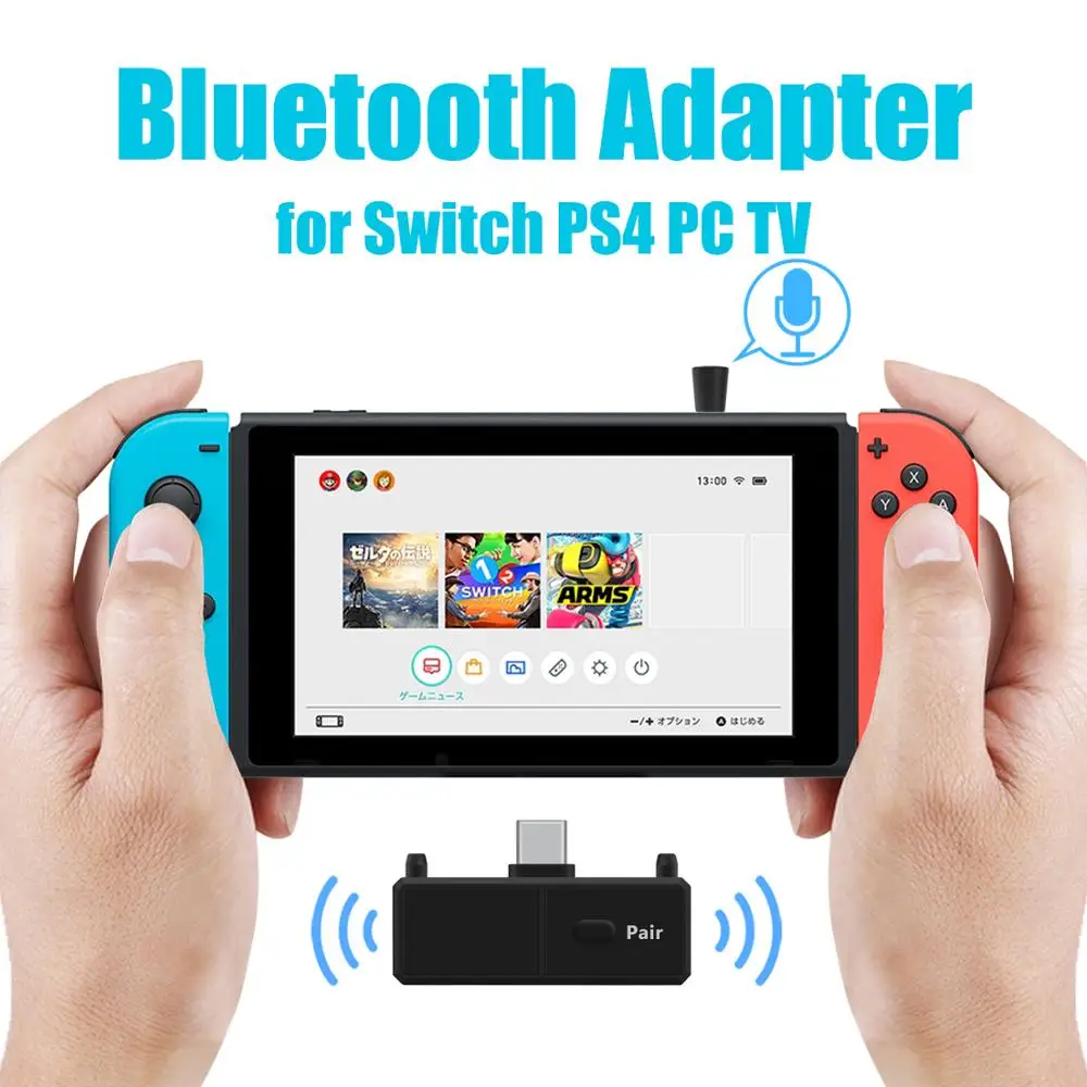 

For Nintendo Switch PS4 Music Bluetooth Adapter A2DP SBC Low Latency Type-C USB Wireless 5.0 Bluetooth Audio Transmitter TV PC