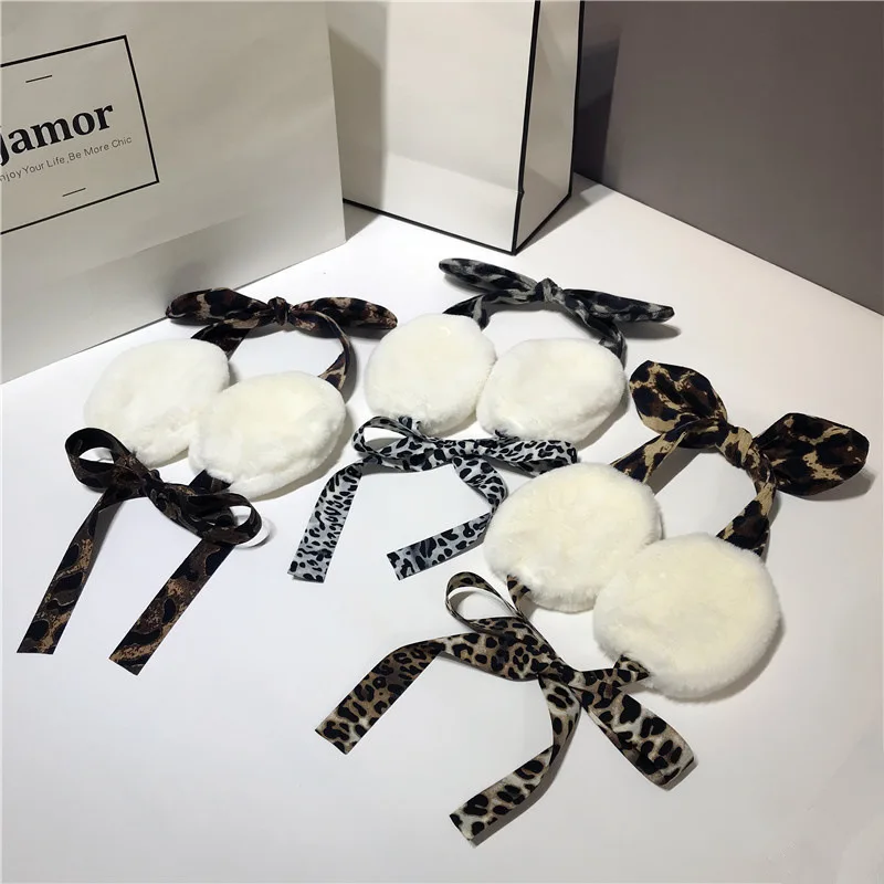Уха посылка с Леопардовыми пятнами ухо крышка уши теплые наушники Осень зима