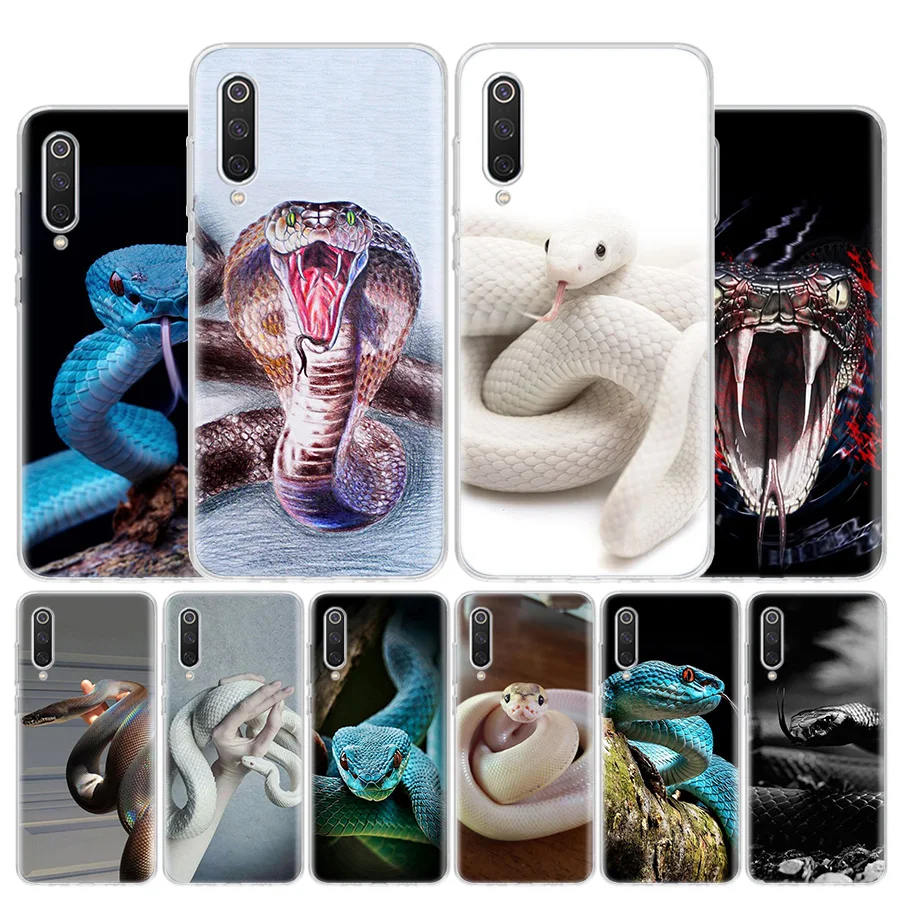 Animal Leather Snake Scales Phone Case For Xiaomi Poco X3 Pro Nfc F3 M3 F1 Mi Note 10 11 Lite CC9 9 8 9T 10T A3 A2 A1 Soft Cover