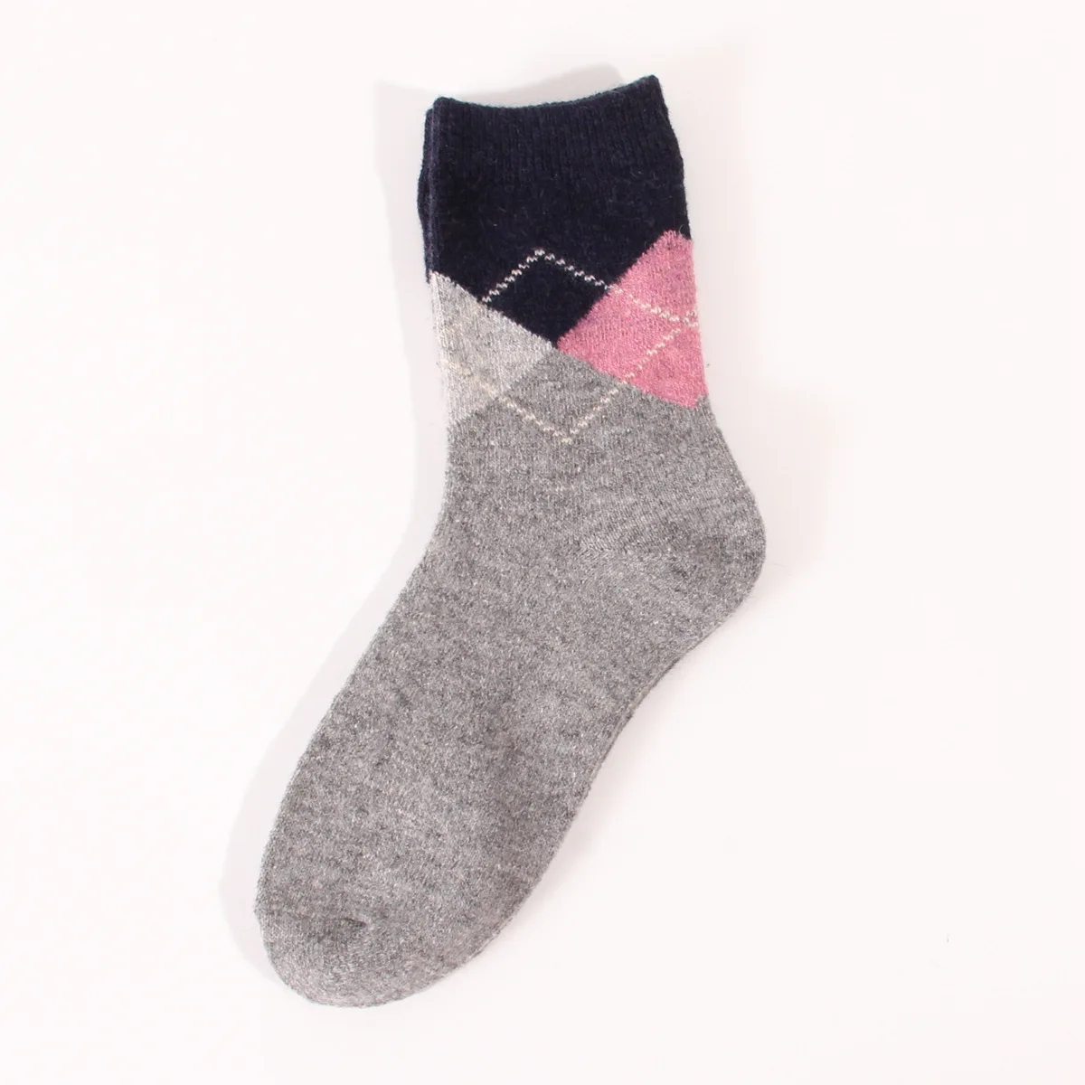 Women Wool Socks Winter Warm Thick Hiking Boot Thermal Cozy Plaid Casual Work Soft Crew Socks for Cold Weather 12 Pairs