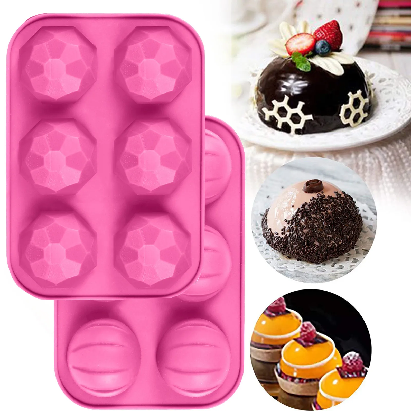 Новинка 2021 г. форма для торта формы печенья с полушариками силиконовая маффинов