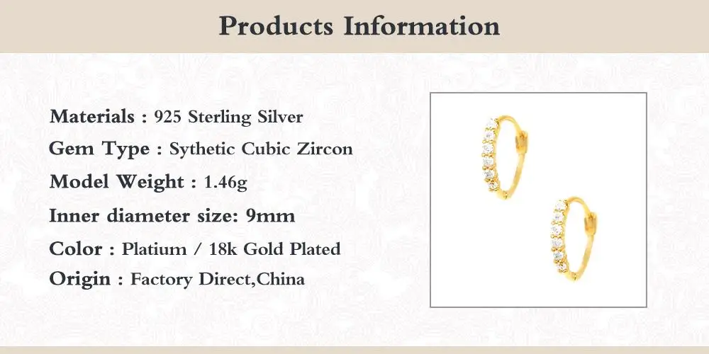 

Canner Fashion Piercing Luxury Earring For Women Classic Round Zircon HuggieEarrings 100% Real Sterling 925 Silver Pendientes