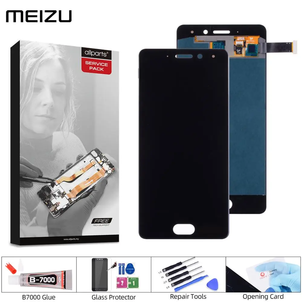 AMOLED Дисплей для MEIZU Pro 7 LCD в сборе с тачскрином 5.2'' черный белый