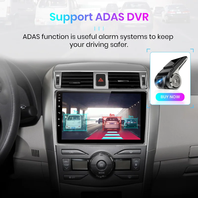 Автомагнитола Junsun V1pro для Toyota Corolla мультимедийный проигрыватель на Android 10 4 Гб ОЗУ