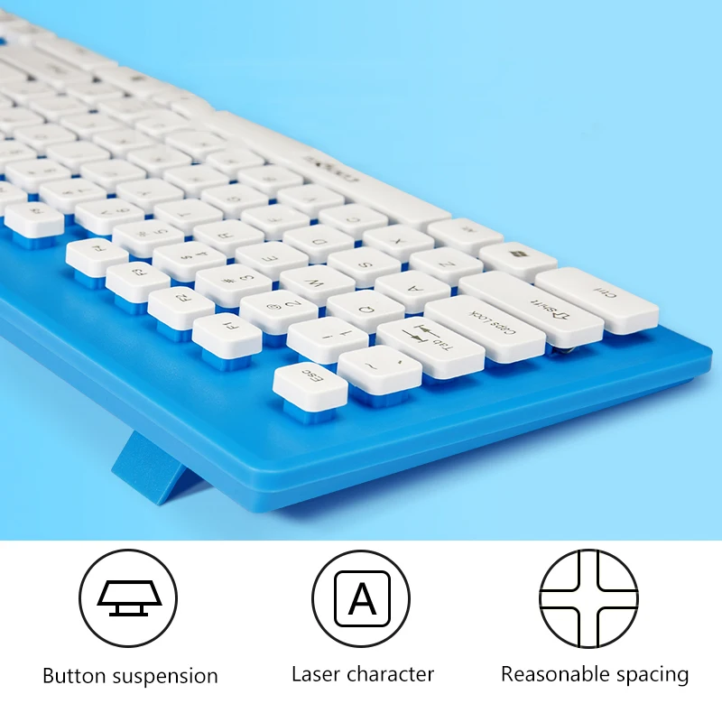 USB Проводная и 2 4G Беспроводная шоколадная клавиатура эргономичная игровая для