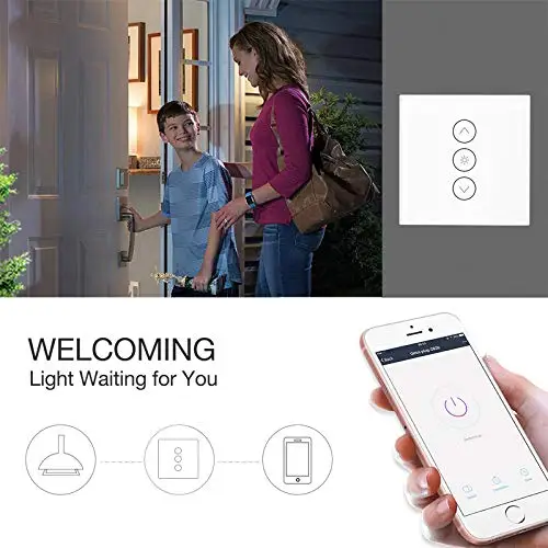SUPLO Wifi Smart Wall Touch Light Dimmer Switch EU Standard APP Remote Control Works with Amazon Alexa and Google Home от AliExpress WW