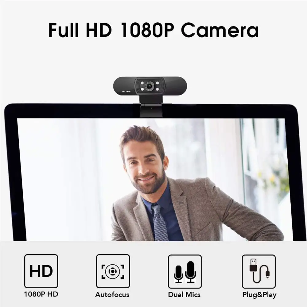 Высококачественная HD 1080P Веб камера с автофокусом 5 Мп веб Встроенный микрофон