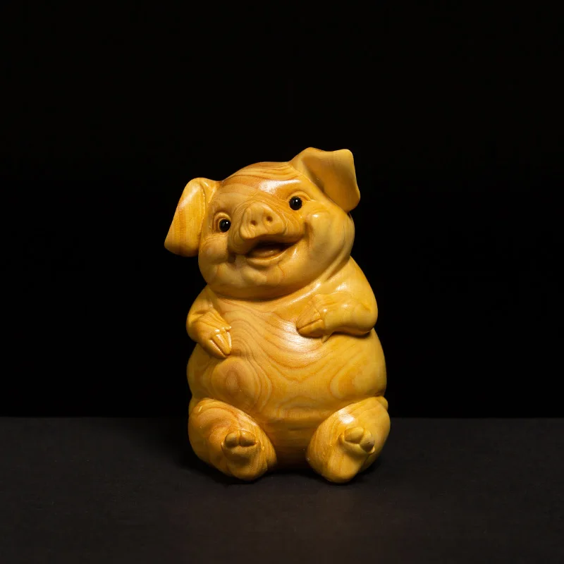 Китайская статуя животного из 4 свиней ручная работа украшение для дома