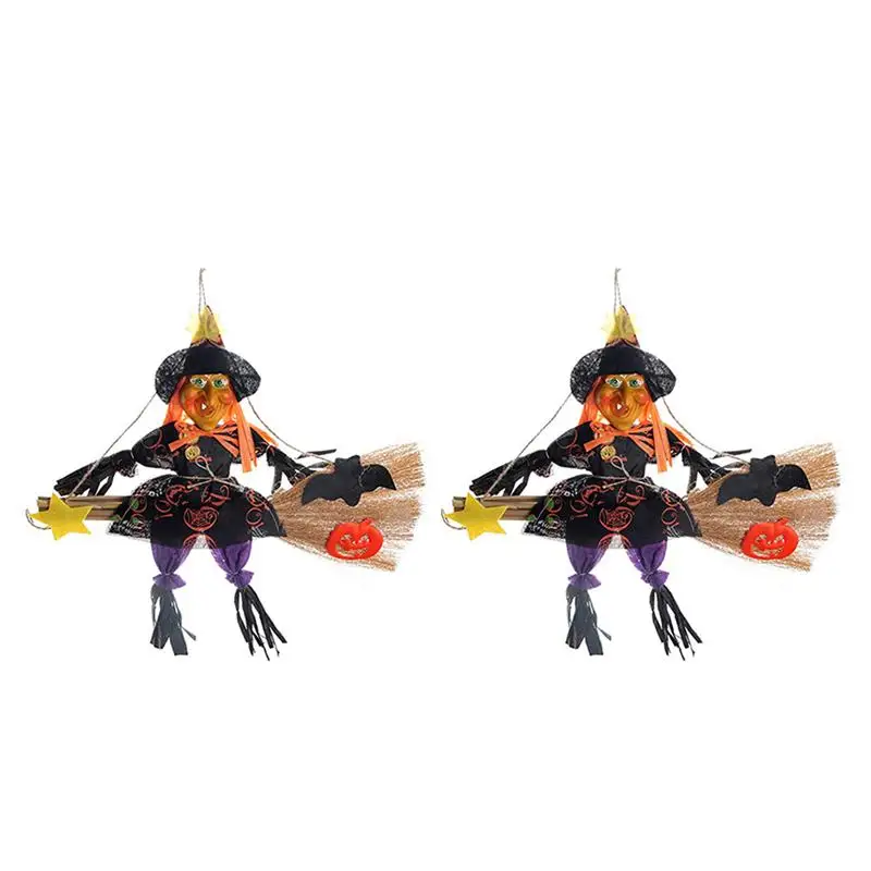 2 шт. украшение на Хэллоуин подвесное дверь забавный мультфильм черная ведьма