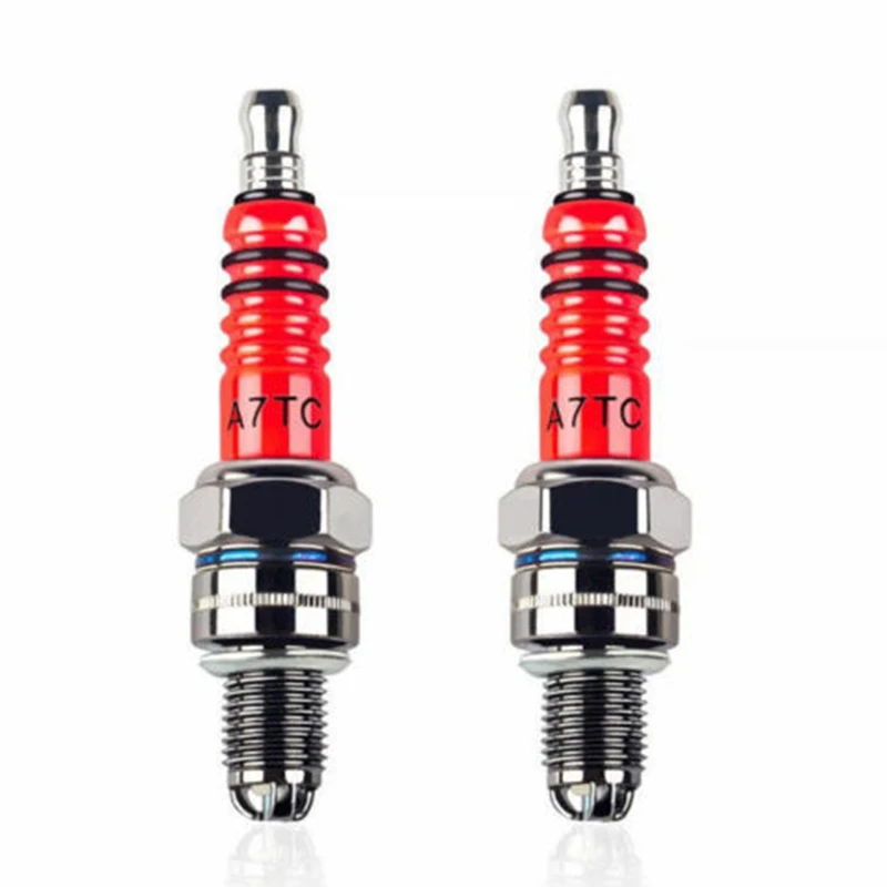 

1pc Spark Plug CR7HSA ATRTC High Performance 3-Electrode For GY6 50cc-150cc Scooter Motorcycle 10mm Spark Plug