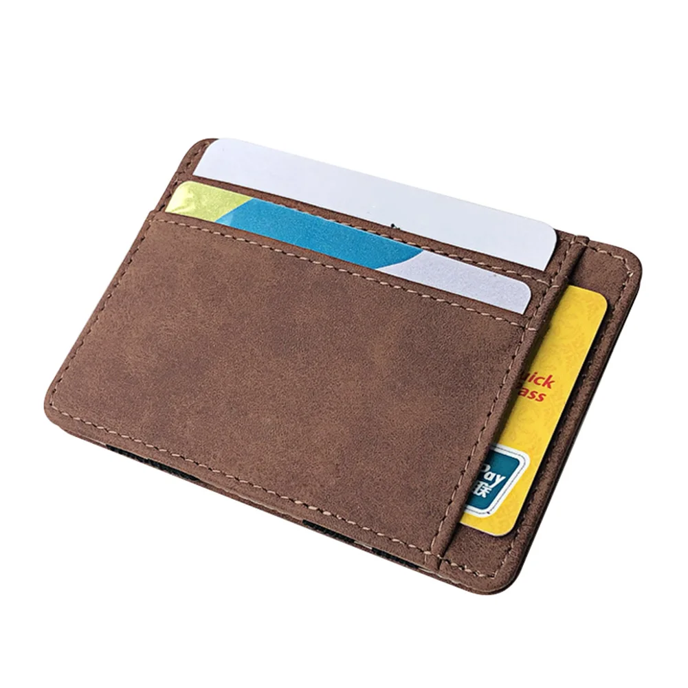 

Men Wallet Small Size Magic Band Solid Color Card Holder Coin Purse SWD889