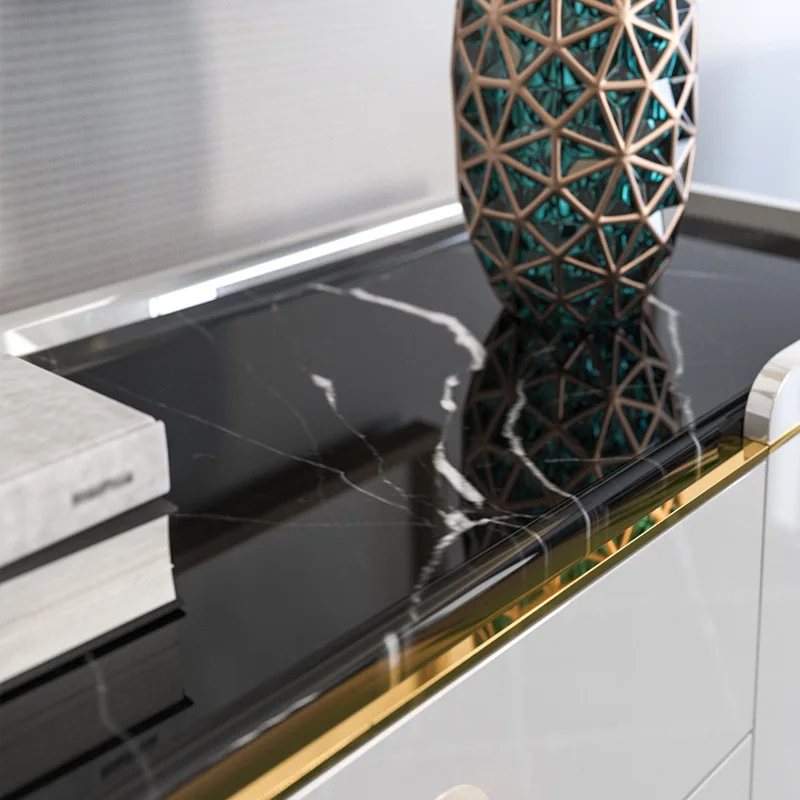 Light Luxury Post-Modern Simple American Nordic Marble Porch Cabinet Sideboards Restaurant Household Coffee Table |