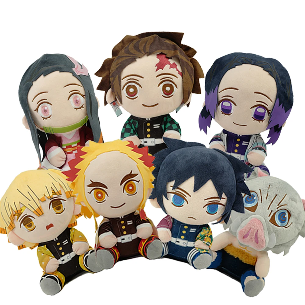 

20cm Anime Demon Slayer Figure Toy Kimetsu No Yaiba Kamado Tanjirou Nezuko Agatsuma Zenitsu Hashibira Inosuke Plush Toy