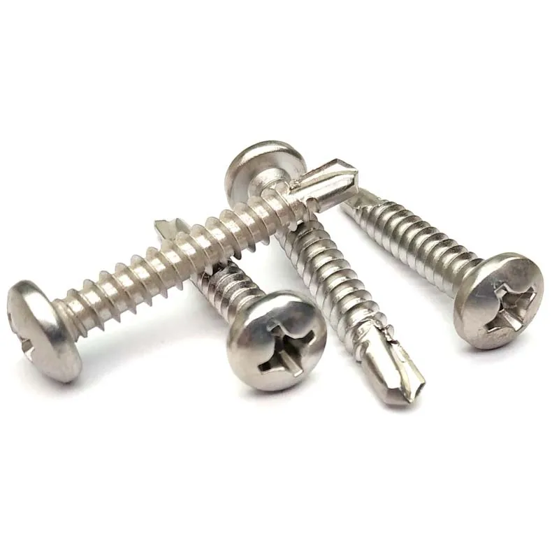 

410 Stainless Steel Round Head Self Screws Phillips Pan Head Self-Drilling Tapping Screws Drilling Screws M4.2 M4.8