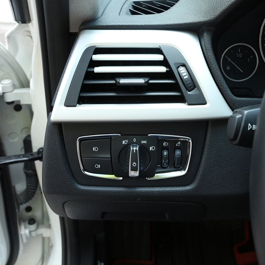 

For BMW 1 3 4 Series F15 F20 F30 F32 F34 2013-2019 Car Styling Headlight Switch Buttons Frame Decoration Cover Trim Accessories