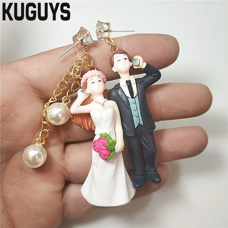 KUGUYS милые жемчужные кристаллы жениха серьги для невесты женщин 5 стиль имитация