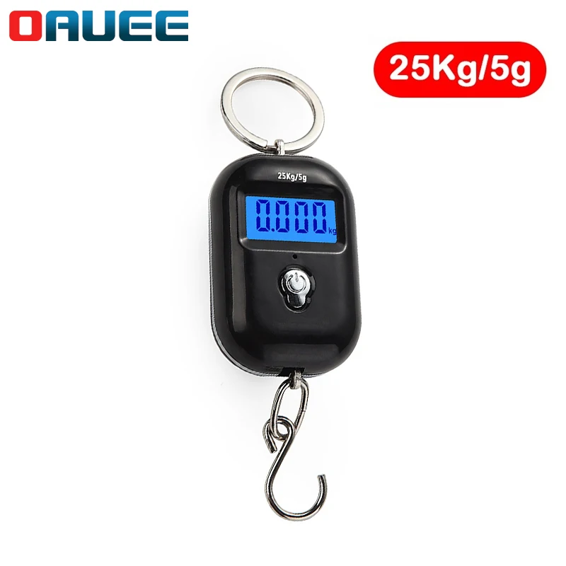 

Portable 25Kg 5g Hanging Scale Digital Scale BackLight Electronic Fishing Weights Pocket Scale Luggage Scales Kitchen Steelyard