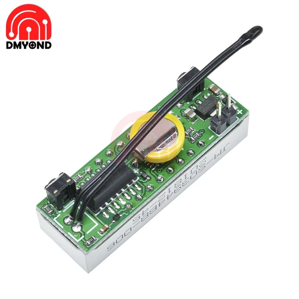 Цифровой светодиодный вольтметр термометр 0 39 дюйма 3 в 1 DS3231|Детали и аксессуары