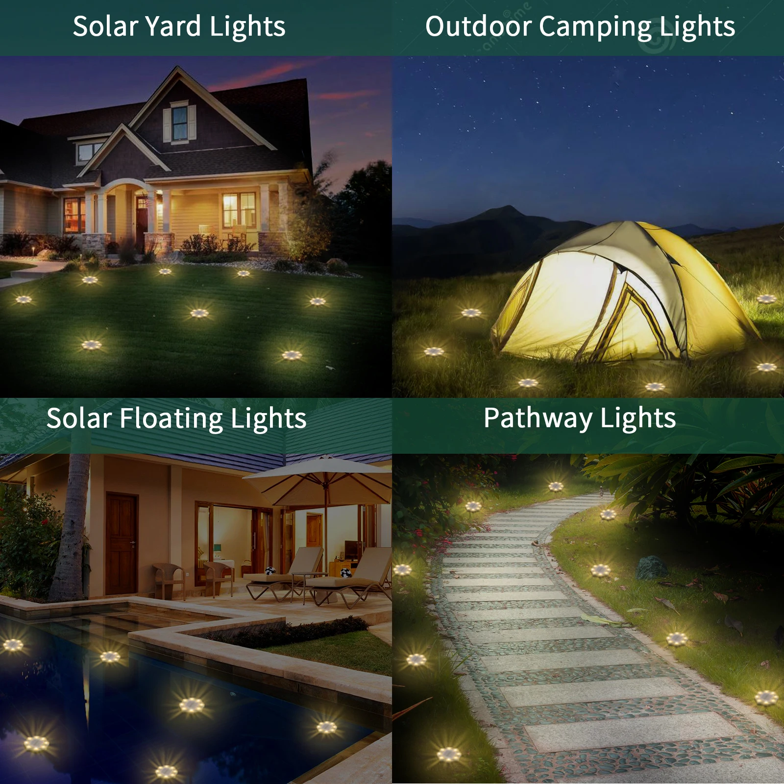 8 шт. Открытый Солнечный наземный светильник светодиодный солнечный для дома