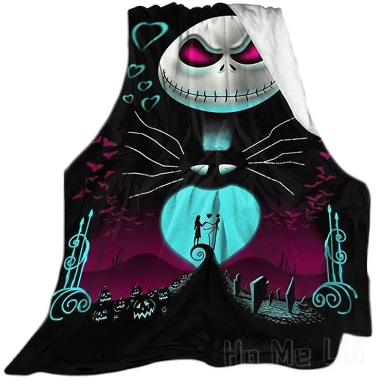Фланелевое Одеяло с черепом ночью Хэллоуин от Ho Me Lili кондиционирование воздуха