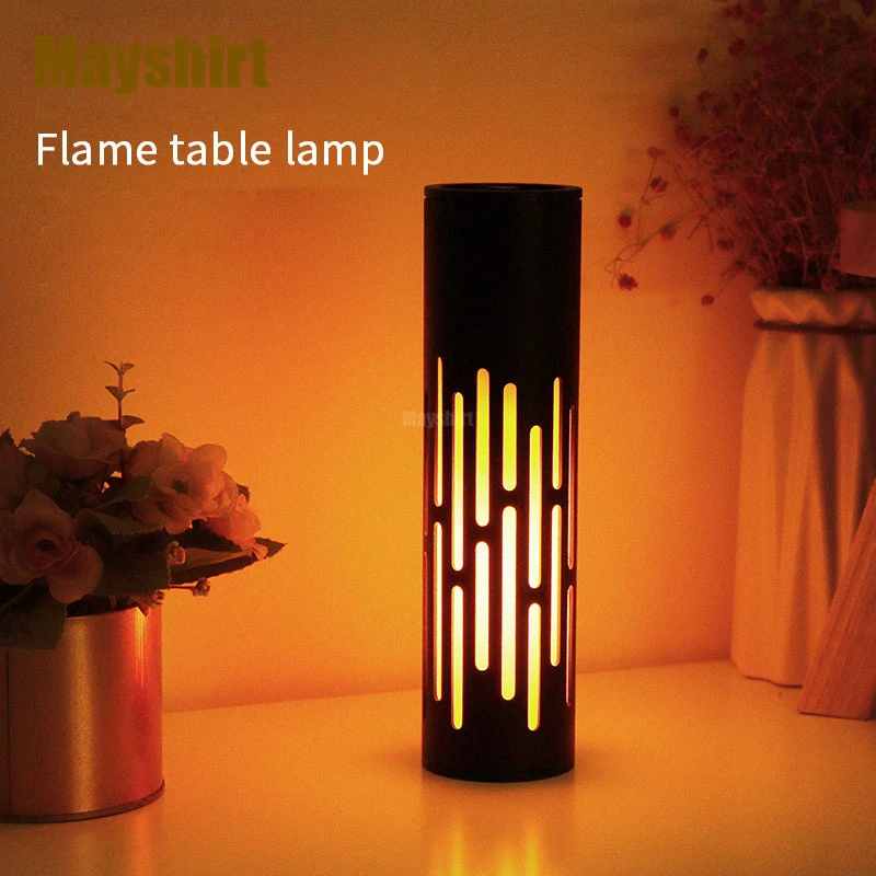 

Flame Bar Table Lamp Led Rechargeable Desk Lamp Bedroom Bedside Night Light Restuarant Kitchen Dinner Light Fixtures Home Decor