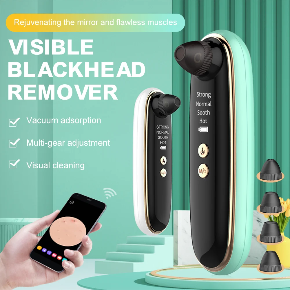 

Visible Blackhead Remover Vacuum 3 Adjustable Suction Levels Rechargeable Facial Blackhead Extractor for All Skins Fast Delivery