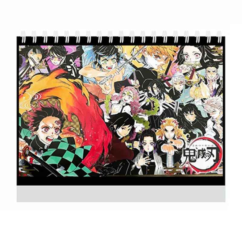 

2021 Anime Demon Slayer Kimetsu No Yaiba Desk Calendar Kamado Tanjirou Cartoon Figure Desk Calendars Daily Schedule Planner