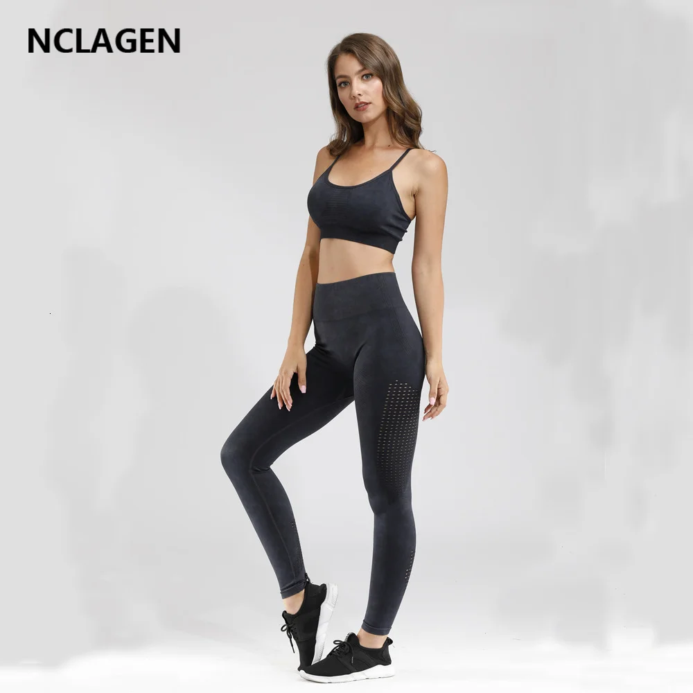 Женская спортивная одежда набор для йоги фитнеса бесшовное нейлоновое