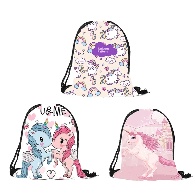 Новые милые детские спортивные сумки с рисунком единорога плавательные